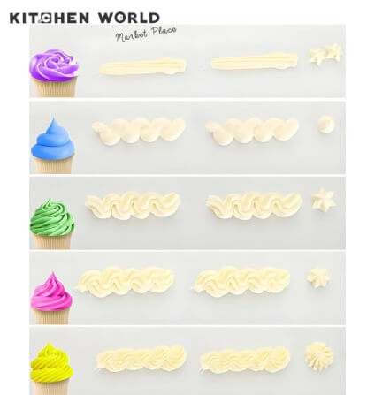 ชุดหัวบีบครีมโพลีคาร์บอเนต KCW PT0182 เซ็ต 24 ชิ้น สีฟ้า_2